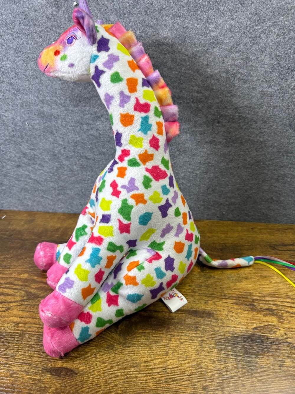 Annabelle Multicolor Patterned Giraffe Plush Soft Toy
